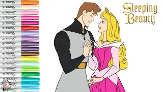 Disney Princess Coloring Book Pages Sleeping Beauty Aurora and Prince Phillip