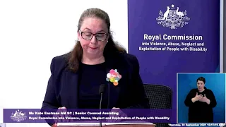 Public hearing 14: Disability services (South Australia), Virtual - Day 6