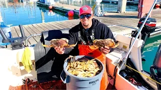 MONSTER Dungeness Crabs {Catch N Cook} Opening Day | GARBAGE CAN FULL Ep.#24