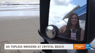 Jeep owners gather on the Bolivar Peninsula for "Go Topless" weekend