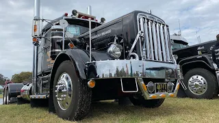 Vintage 1950s autocar at the 2022 vintage trucks of Florida truck show