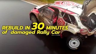 WRC - 73rd PZM Rally Poland 2016 : 30 min Service damaged Citroen