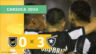 VOLTA REDONDA 0 X 3 BOTAFOGO - CAMPEONATO CARIOCA 2024; VEJA OS GOLS