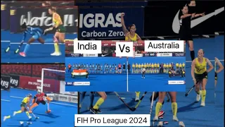 India vs Australia  भारतीय हॉकी टीम vs ऑस्ट्रेलिया हॉकी टीम FIH PRO LEAGUE