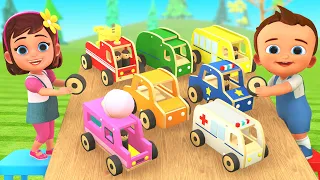 #DIY Assemble Vehicle Toys | Little Baby Boy Girl Fun Play Wooden Street Vehicle Toys 3D Educational