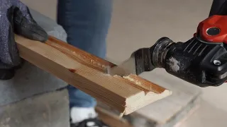 Fast cuts in wood with a multi-tool