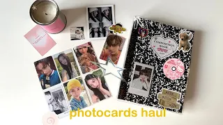 распаковка карт seventeen, le sserafim, txt, red velvet 🍡🍥🐇 kpop haul 🍒