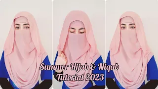 Summer Hijab & Niqab Tutorial 2023 || Full Coverage Niqab style || zainab__