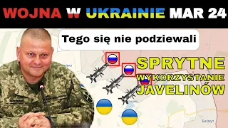 24 MAR: Genialne. Ukraińcy UŻYLI JAVELINÓW DO ZNISZCZENIA ROSYJSKICH ATGM-ów | Wojna w Ukrainie Wyja