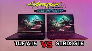 TUF A15 vs STRIX G16 | Cyberpunk 2077 FPS BATTLE