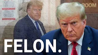 Trump looks old, angry, and surprised as he becomes a felon