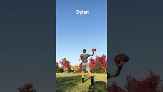 Colin V.S Dylan best catch wins! #shorts #sports #viral #football  #challenge