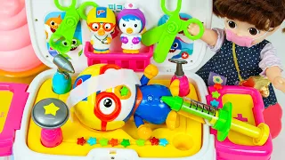 Pororo hospital Toys 뽀로로가 다쳤어요! 병원 구급차 자동차가 출동해서 의사선생님이 치료해주세요!