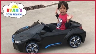 Power Wheels Ride on Cars for Kids BMW Battery Powered Super Car 6V Unboxing Playtime Fun Test