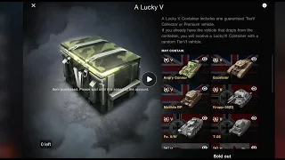 Open a WoT Blitz Lucky V Container