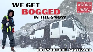 BOGGED in the SNOW during a BLIZZARD- PERISHER + LOW COST CAMPING in OFFROAD van/ High country NSW