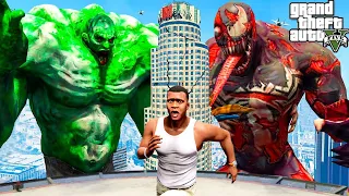 Franklin Killed "ZOMBIE AVENGERS" and Became "GOD HULK" | GTA5 Avengers