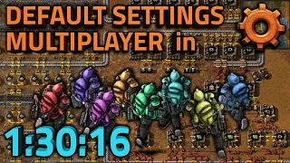 Default Settings Multiplayer Factorio Speedrun in 1:30:16 by Team Steelaxe