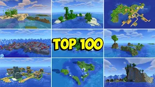 TOP 100 BEST SURVIVAL ISLAND SEEDS For MINECRAFT 1.20 (Java & Bedrock)