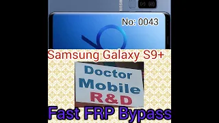 Samsung S9+ Google Account Bypass New Fast and FREE Method