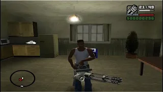 Где найти МИНИГАН в НАЧАЛЕ игры в GTA San Andreas