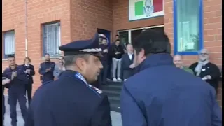 Salvini accolto al carcere di Terni dalla Polizia Penitenziaria (08.10.19)