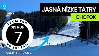 Jasna Chopok Slovakia / black ski run 7 Majstrovska - from top to bottom