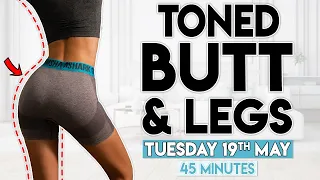 TONED BUTT and SLIM LEGS | 45 min Home Workout