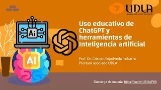 Seminario: Uso educativo de ChatGpt y herramientas de Inteligencia artificial