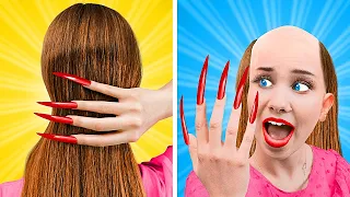 Problemas femeninos con UÑAS LARGAS - LOCOS problemas de belleza por La La Vida Emojis