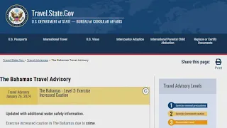 US issues travel advisory for Bahamas, urges Americans to reconsider travel to Jamaica