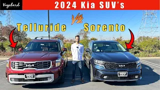 2024 Kia Telluride compared with 2024 Kia Sorento?