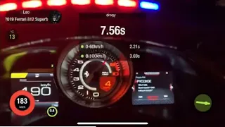 POV FERRARI 812 SUPERFAST 0-260kmh (100-200km in 5.0 seconds)