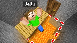 REVERSE TROLLING Jelly With INVISIBLE BLOCKS! (Minecraft)