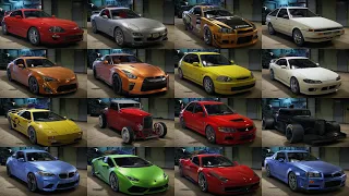 Need For Speed 2015 - All Car Full List - Including DLC & Boss Car And Toyota [4K PS5]