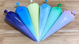 MAKE SUPER GLOSSY SLIME WITH PIPING BAGS | MOST SATISFYING GLOSSY SLIME #6