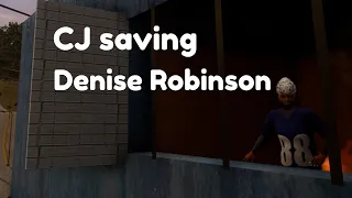 CJ saving Denise Robinson - Cj's 1st Girl friend -- San andreas Definitive Edition