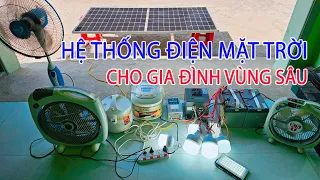 Đấu nối hệ thống Điện Mặt Trời 1 Tấm giá rẻ Cho hộ gia đình vùng sâu, Nơi chưa có điện lưới