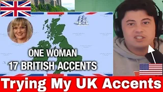 American Reacts One Woman, 17 British Accents - Anglophenia Ep 5