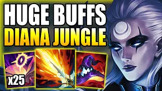 RIOT GAVE DIANA JUNGLE A HUGE BUFF & NOW SHE IS A SOLO CARRY MACHINE! - Gameplay League of Legends