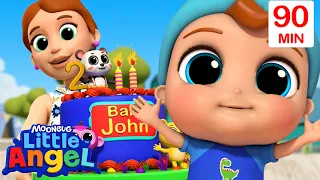 Happy Birthday Baby John 🎂 | Little Angel 😇 | 🔤 Subtitled Sing Along Songs 🔤 | Cartoons for Kids