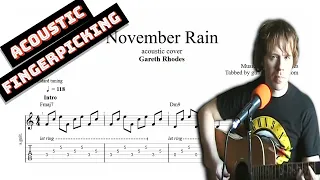 November Rain acoustic TAB (full) - acoustic fingerpicking guitar tabs (PDF + Guitar Pro)