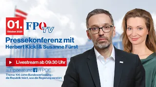 FPÖ-Pressekonferenz mit Herbert Kickl: „100 Jahre Bundesverfassung“