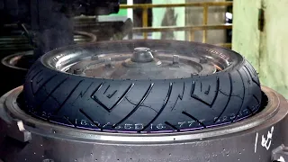 Motorcycle Tire Mass Production Process. 50 Years Old Korean Tyre Manufacturing Company