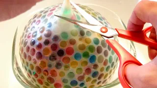 オービーズ6666個で風船スクイーズ作ってみた  Orbeez Balloon Experiment