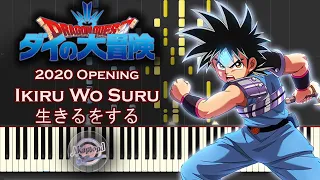 Dai No Daiboukenドラゴンクエスト ダイの大冒険 2020 Opening - Ikiru Wo Suru 生きるをする -Synthesia Piano Cover /Tutorial
