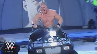 WWE Network: Brock Lesnar rides Steve Austin’s ATV like he stole it: SmackDown, March 4, 2004