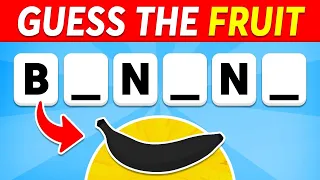 Can You Guess Fruits & Vegetables Without Vowels? ✅🥦🍓 | Easy, Medium, Hard Levels #quiz #fruit