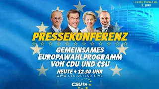 Pressekonferenz zum gemeinsamen Europawahlprogramm von CDU und CSU
