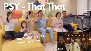 PSY - 'That That' (prod. & feat. SUGA of BTS) Reaction / Korean Family's Reaction